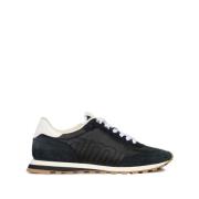 Ami Paris Svarta sneakers med broderad logga Black, Herr