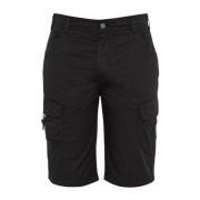 Schott NYC Cargo shorts med flera fickor Black, Herr