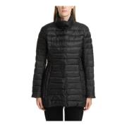 Emporio Armani EA7 Varm Dunjacka Tryckknappar Dragkedja Black, Dam