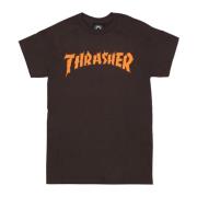 Thrasher Flame T-shirt Brown, Herr