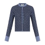 Lanvin Cardigan med Lurex-tråd Blue, Dam