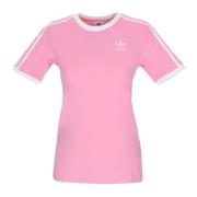 Adidas Bliss Pink 3-Stripes Tee Pink, Dam