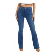 Guess Silke Bomull Flare Jeans Blue, Dam