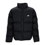 Nike Svart/Vit Pufferjacka Hög Krage Black, Herr