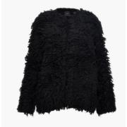 Pinko Stiliga Faux Fur Shearling Jackor Black, Dam