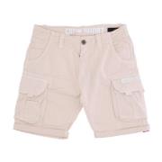 Alpha Industries Cargo Shorts Jet Stream White Pink, Herr