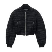 Alexander Wang Bomberjacka med Logobroderi Black, Dam