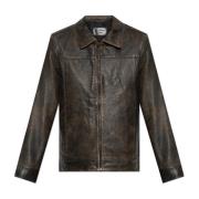 AllSaints Läderjacka Alkan Brown, Herr