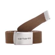 Carhartt Wip Krom Tamarind Tyg Bälte Clip Brown, Herr