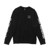 HUF Svart Crew Neck Sweatshirt Essentials Black, Herr