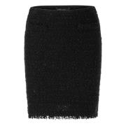 Marc Cain Boucle Minikjol med Lurex-detaljer Black, Dam