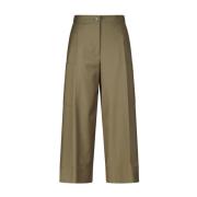 Marc Cain Flared Fabric Pants Green, Dam