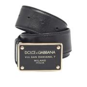 Dolce & Gabbana Pre-owned Pre-owned Laeder skrp Black, Dam