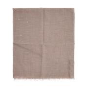 Brunello Cucinelli Paljett Kashmir Siden Scarf Beige, Unisex