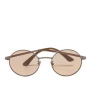 Armani Pre-owned Pre-owned Metall solglasgon Brown, Herr