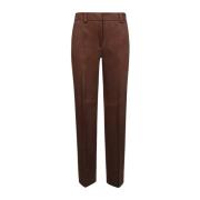 Incotex Cupro Wide Leg Byxor Brown, Dam