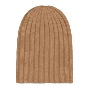 Laneus Alpacka Ribbstickad Beanie Hat Brown, Unisex