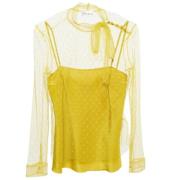 Valentino Vintage Pre-owned Mesh toppar Yellow, Dam