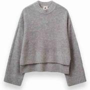 The Garment Slit Sweater Alpaca Wool Blend Gray, Dam