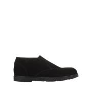 Doucal's Svarta Mocka Slip-On Ankelboots Black, Herr