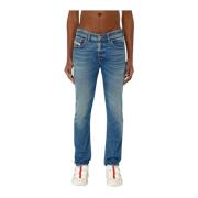 Diesel Lågt skuren skinny stretch jeans - Blå Blue, Herr