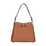 Aigner Läder Bucketväska Farah Brown, Dam