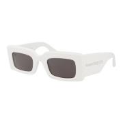 Alexander McQueen Stiliga solglasögon Am0433S White, Dam