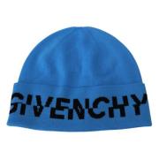 Givenchy Elegant Ullmssa med Svart Logotyp Blue, Unisex