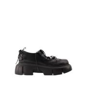 Simone Rocha Svart Läder Ghillie Brogue Sneakers Black, Dam