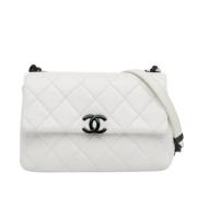 Chanel Vintage Pre-owned Laeder crossbodyvskor White, Dam