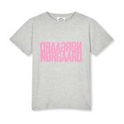 Mads Nørgaard Cool Logo Print Trenda T-Shirt Light Grey Gray, Dam