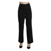 Bencivenga Elegant High Waist Black Pants Black, Dam