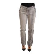 Ermanno Scervino Grå Tvättad Låg Midja Skinny Jeans Gray, Dam