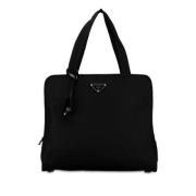 Prada Vintage Pre-owned Nylon handvskor Black, Dam