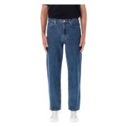 A.p.c. High-Waisted Straight Leg Denim Jeans Blue, Herr