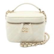 Chanel Vintage Pre-owned Laeder handvskor White, Dam