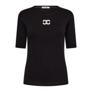 Co'Couture Grannycc Logo Tee Top Black, Dam