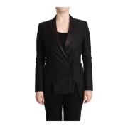 Costume National Elegant Svart Dubbelknäppt Blazer Black, Dam