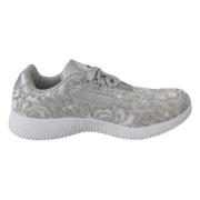 Plein Sport Silver Polyester Runner Joice Sneakers Gray, Herr