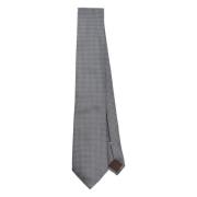 Canali Lyxig Sidenslips Tillverkad i Italien Gray, Herr