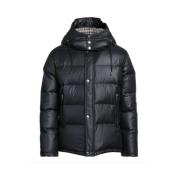 Aquascutum Svart jacka med avtagbar huva Black, Herr