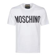 Moschino Tryckt Logot-shirt White, Herr