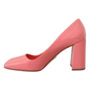 Prada Elegant Pink Square Toe Pumps Pink, Dam