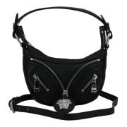 Versace Elegant Svart Mini Hobo Axelväska Black, Dam