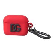 Dolce & Gabbana Rd Silikon Gummi Logo Prglad Airpods Fodral Red, Unise...