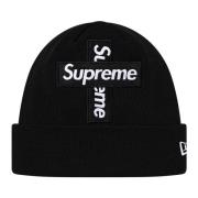 Supreme Begränsad upplaga Cross Box Logo Beanie Black, Unisex