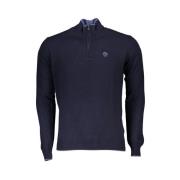 North Sails Elegant Half-Zip Tröja med Kontrastdetaljer Blue, Herr