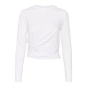 InWear Draped Långärmad Topp Ren Vit White, Dam