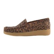 Nature Footwear Leopard Mocka Loafer Print Brown, Dam