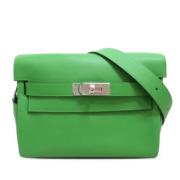 Hermès Vintage Pre-owned Laeder crossbodyvskor Green, Dam